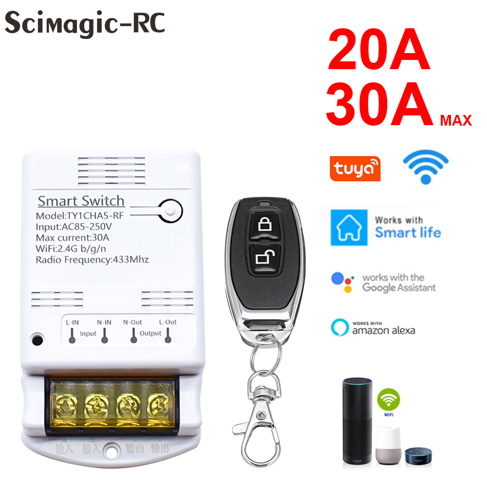 4000W 30A Wifi Switch Relay Tu – 433Mhz Receiver Module recenzja i cena