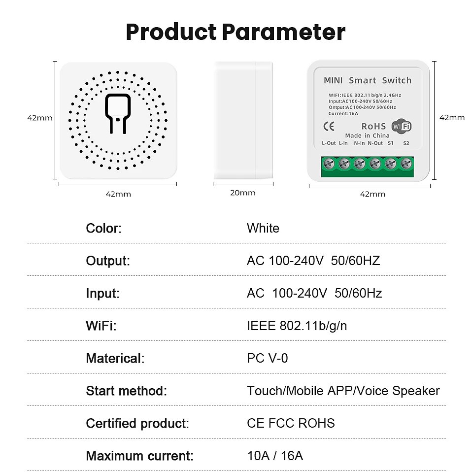 Mini 16A WiFi Switch Smart Lif – Home Automation Technology recenzja i cena