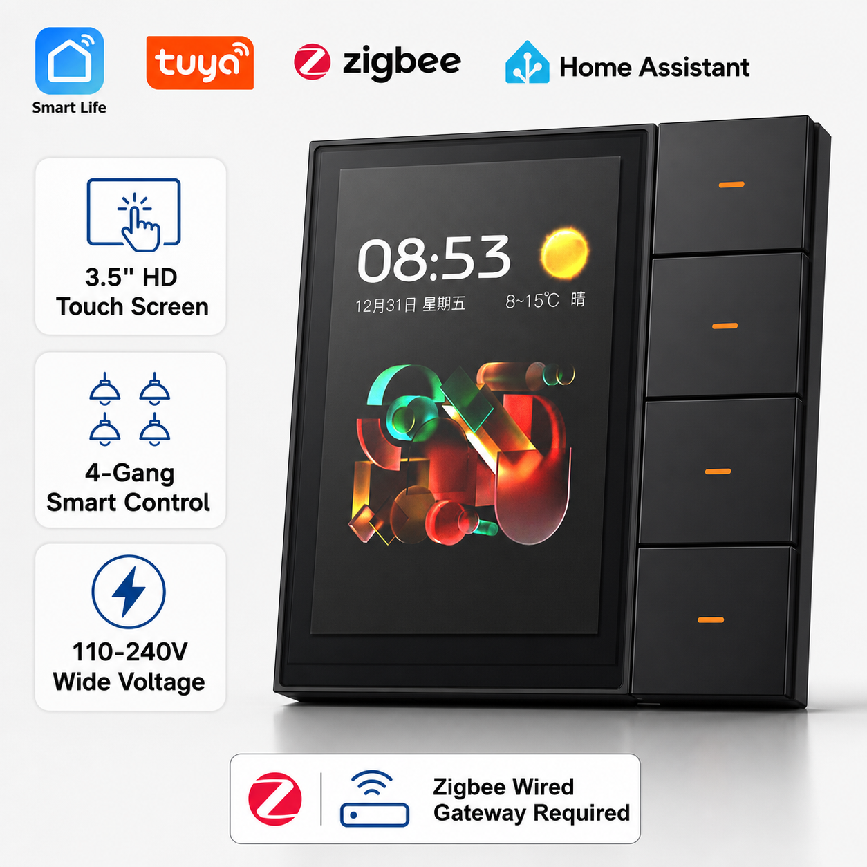 F3-pro Tuya Smart Panel ZigBee – Home Automation Technology recenzja i cena
