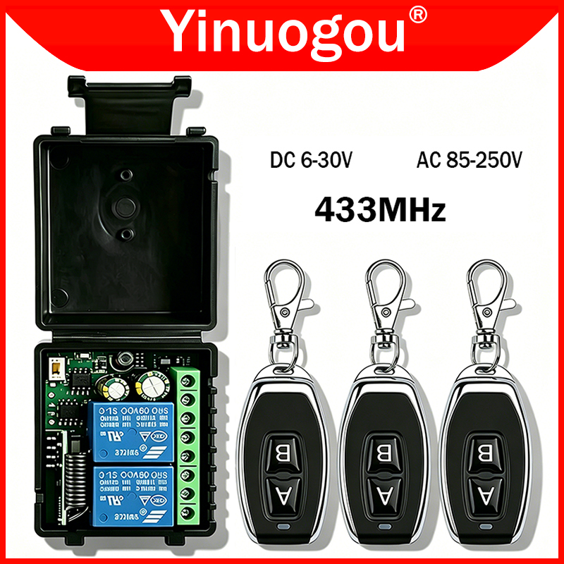DC 12V 24V AC 220V RF433 2CH M – 433Mhz Receiver Module recenzja i cena