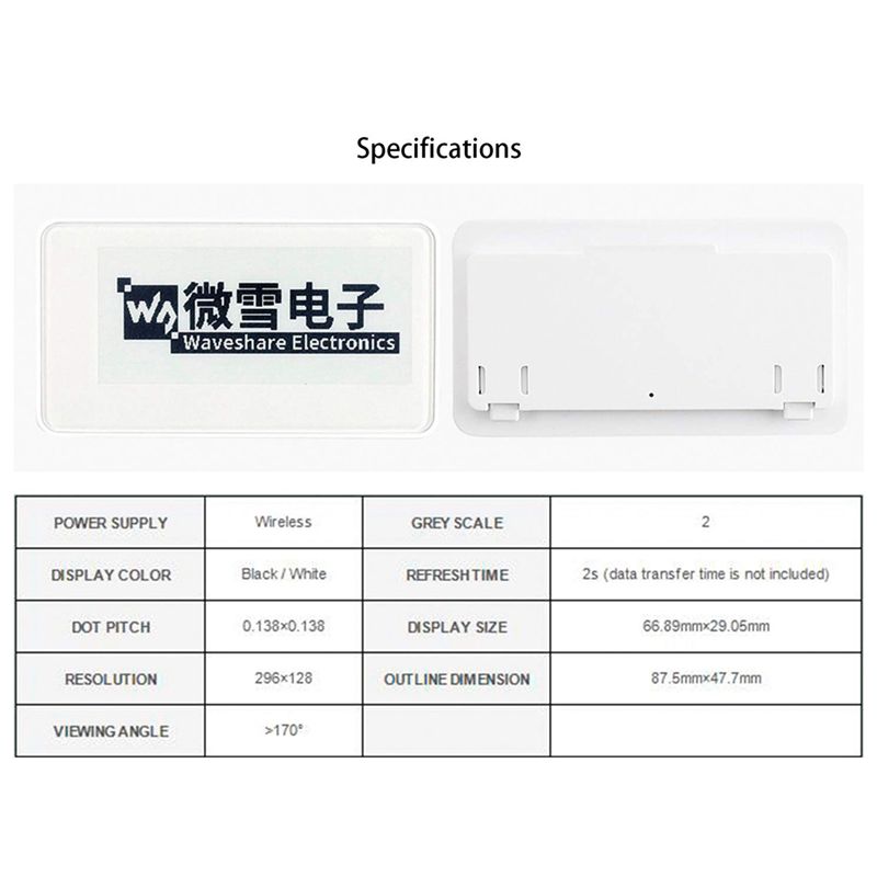 New  2.9 Inch Wireless NFC-Pow – Display Epaper 2.9 recenzja i cena