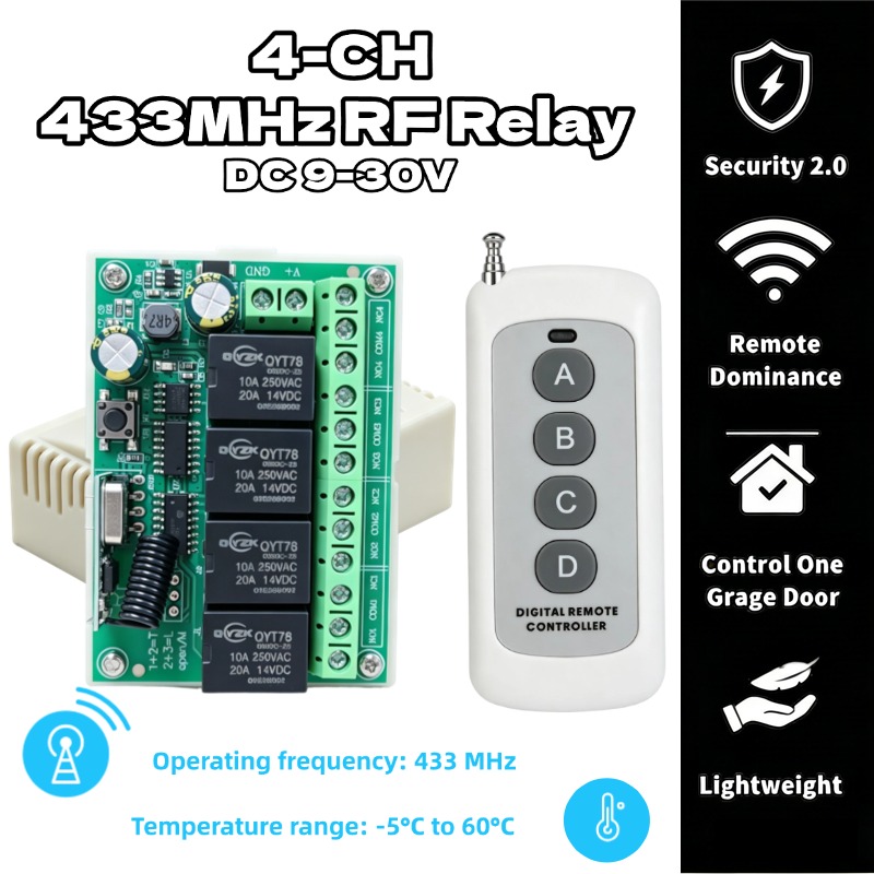 Universal Wireless Remote Cont – 433Mhz Receiver Module recenzja i cena